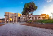 Arch of Constantine, the Colosseum in Rome