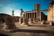 Ancient ruins in Pompeii, Italy