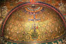 The mosaic ceiling of San Clemente in Rome