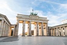 The famous Brandenburg Gate in Berlin
