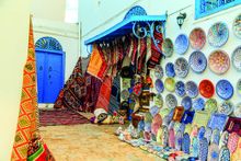 Tunisian wares on sale at a bazaar