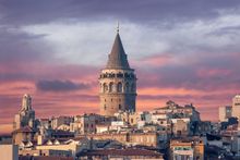 The Galata Tower in Istanbul, Turkey