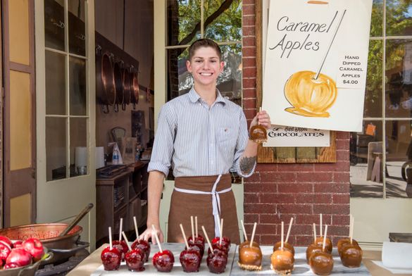 Handmade Candied Apples in Columbia State Historic Park