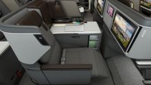 EVA Air’s new Royal Laurel Class business cabin aboard it first 787-9 Dreamliner