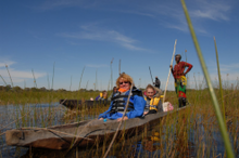 Family mokoro trip, Okavango Delta, Botswana