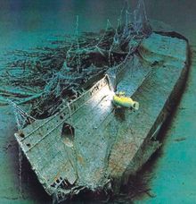 Photos of underwater wreck of RMS Lusitania