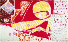 Patrick  Heron,  Red  Garden  Painting:  June  3  -June  5  :  1985  