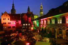 Christmas market in Dresden's Stallhof courtyard