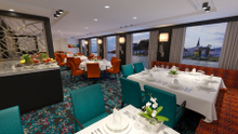 Main Restaurant includes large windows offering guests a breathtaking view