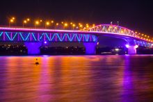 Vector Lights on Auckland Harbour Bridge