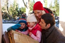 Family in the fairytale forest