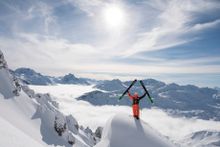 On top of the mountain