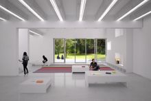 Lounge in new bauhaus museum weimar