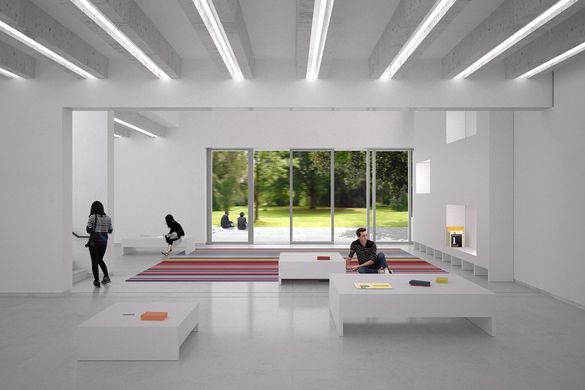 Lounge in new bauhaus museum weimar Lounge in new bauhaus museum weimar