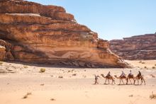 Exploring the Wadi Rum desert in Jordan with G Adventures.
