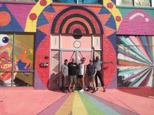Members of the media touring Oklahoma City's street art