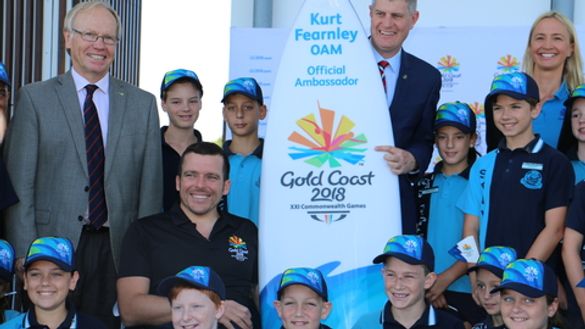 Kurt Fearnley is the centre of attention as he is named an ambassador for the Gold Coast 2018 Commonwealth Games.
