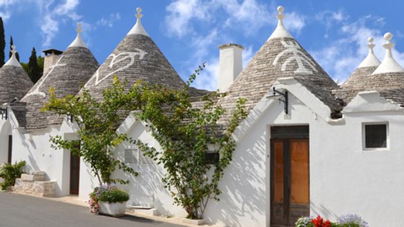 Trulli are typical to the unspoilt region of Puglia Trulli are typical to the unspoilt region of Puglia