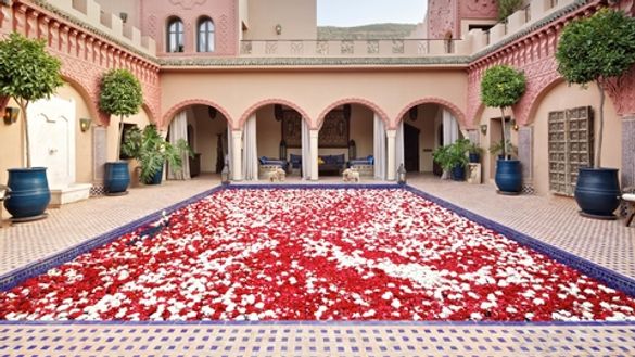 Reflecting Pool - Kasbah Tamadot Morocco