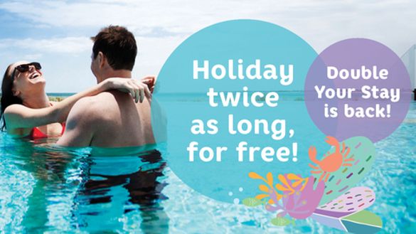 Seashells Double Your Stay campaign artwork