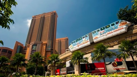 Monorail outside Berjaya Times Square Hotel Monorail outside Berjaya Times Square Hotel