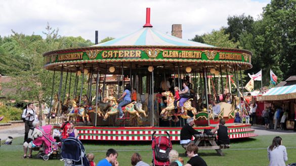 Blists Hill Victorian Town fairground steam gallopers