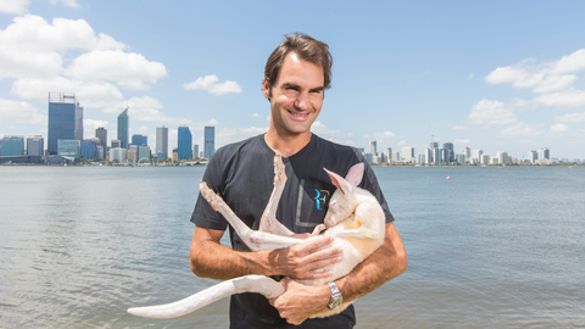 Roger Federer in Perth for the Hopman Cup