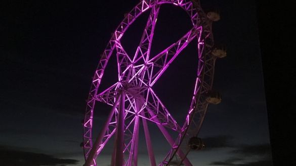 Melbourne Star Observation Wheel Turns Purple In Support Of Maddie's Match, Saturday July 8, 2017