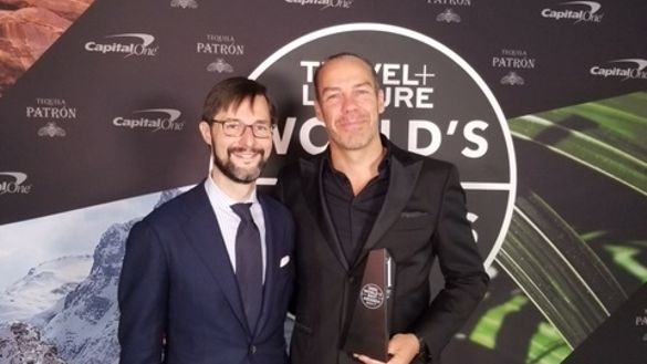 QT Sydney and Bondi General Manager Rhys Jones with Travel & Leisure's Editor-In-Chief Nathan Lump