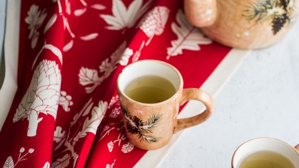 Tea towel in red Tea towel in red