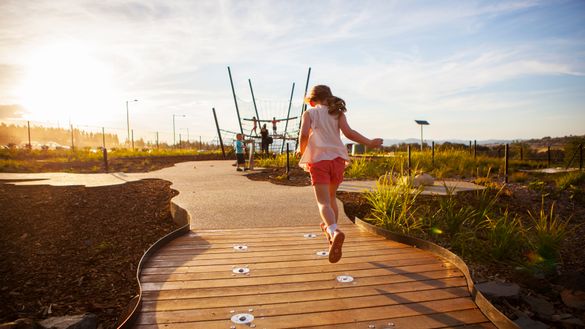 Explore outdoor spaces like the National Arboretum  Canberra's Pod Playground