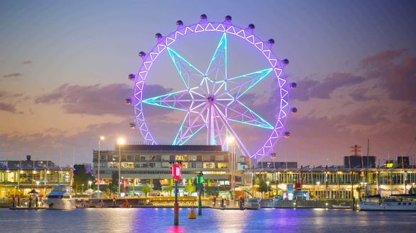 The Melbourne Star's stunning LED light display