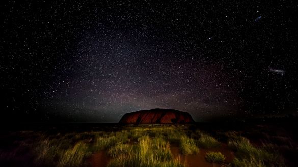 Uluru under the milky way 