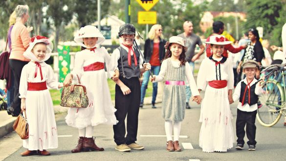 Dressing up is all part of the supercalifragilisticexpialidocious fun of the Mary Poppins Festival in Queensland's Heritage City of Maryborough.