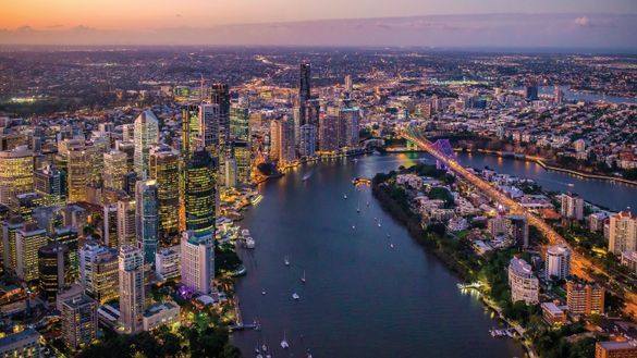 Brisbane at sunset