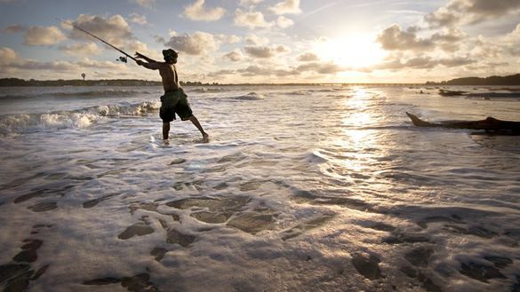 The South Carolina coast is an ideal place for surf fishing.