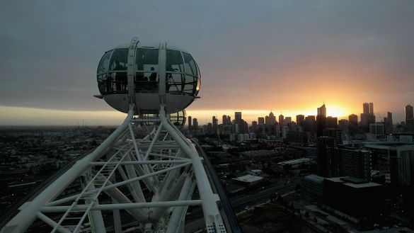 The Melbourne Star on Wednesday morning ahead of the Emirates Melbourne Cup Tour event. Photo Credit: Getty Images