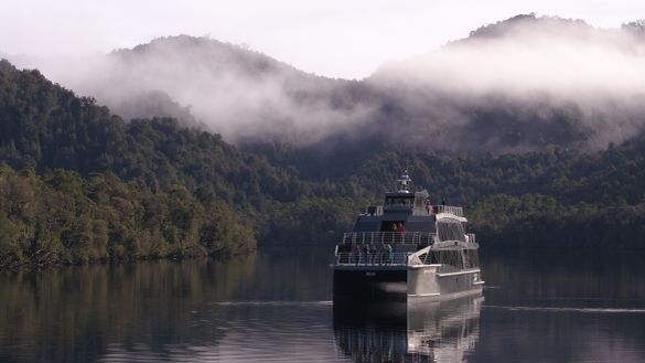Spirit of the Wild cruising on the Gordon River on Tasmania's west coast Spirit of the Wild cruising on the Gordon River on Tasmania's west coast