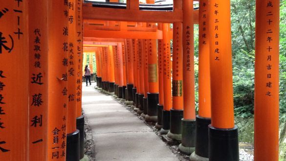 Fushimi Inari Shrine and its famous Vermilion toril gates, Kyoto, Japan
