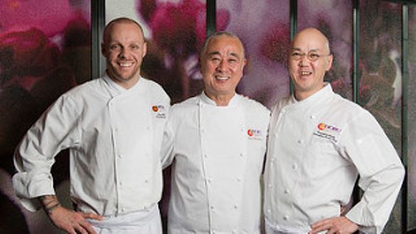 NOBU InterContinental Hong Kong Chef Sean Mell (left), Nobu Matsuhisa (centre) & NOBU InterContinental Hong Kong Executive Sushi Chef Kazunari Araki (right) NOBU InterContinental Hong Kong Chef Sean Mell (left), Nobu Matsuhisa (centre) & NOBU InterContinental Hong Kong Executive Sushi Chef Kazunari Araki (right)