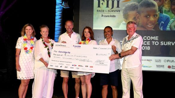 AccorHotels Race to Survive Fiji Event Dinner.  AccorHotels International Sales Manager Jane Reese, AccorHotels Senior Vice president Operations Gillian Millar, Cure Kids board member Murray Davison, partnership manager Jennifer Miller, board member Tony 