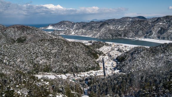 Kinosaki Onsen Snow Landscape 
