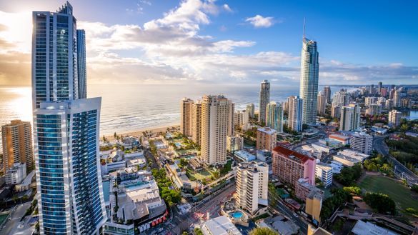 Surfers Paradise sunrise with Hilton and Q1