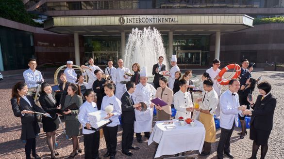 The Team at InterContinental Hong Kong  Celebrates Forbes Five Star Service