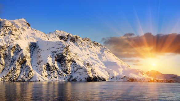 Antarctica sunset