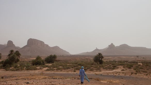 Trekking in the Sahara Desert
