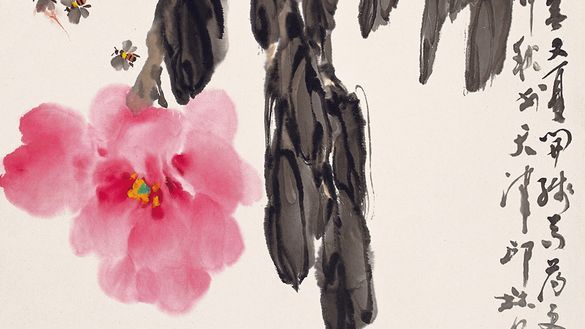 The Last Peony,1985 by Xiao Lang ink and colour on paper National Museum of China   