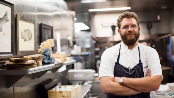Providence co-owner and chef, Michael Cimarusti in the kitchen