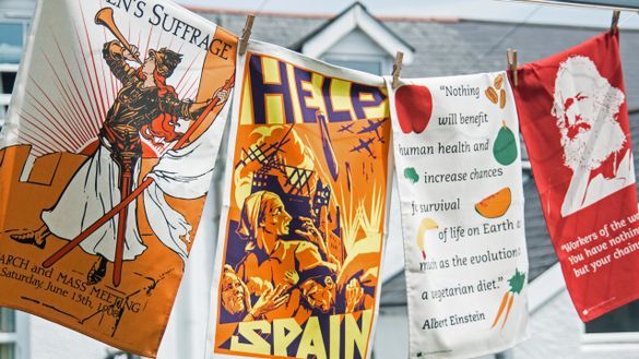 Politically inspired tea towels from Radical Tea Towel