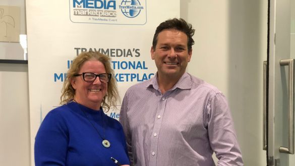Helen Hayes, President of ASTW and Nick Wayland, CEO Travmedia